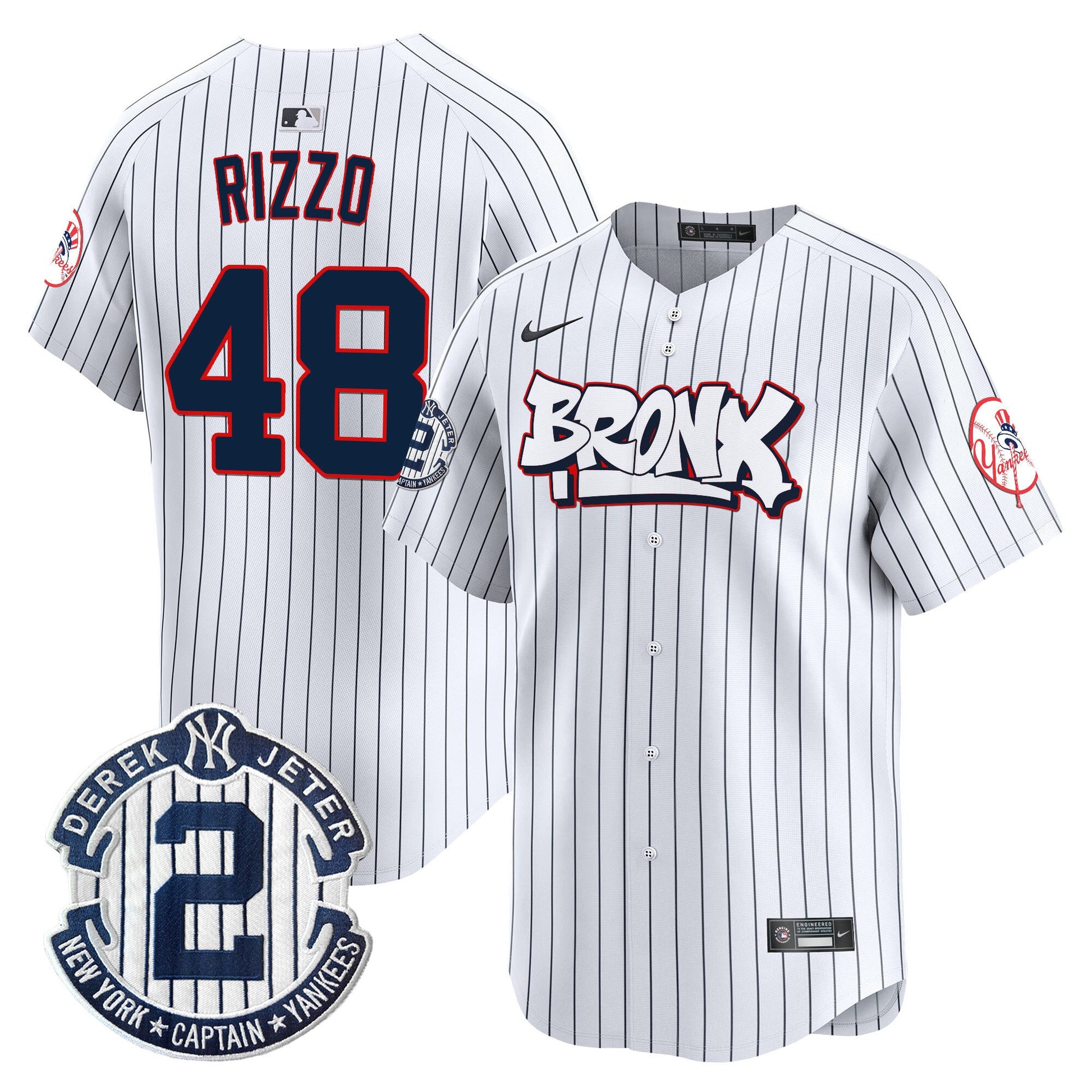 Men's New York Yankees The Bronx Graffiti Vapor Premier Limited Jersey V4 - All Stitched