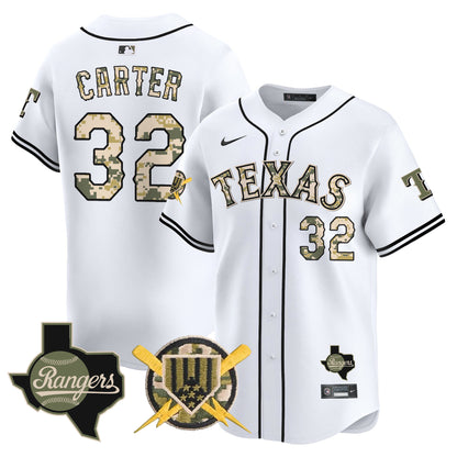 Texas Rangers Armed Forces Day Vapor Premier Limited Jersey - All Stitched