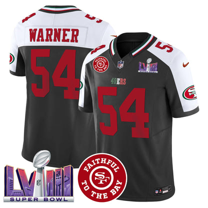 Men's 49ers Mexico Faithful & Super Bowl LVIII Patch Vapor Jersey - All Stitched