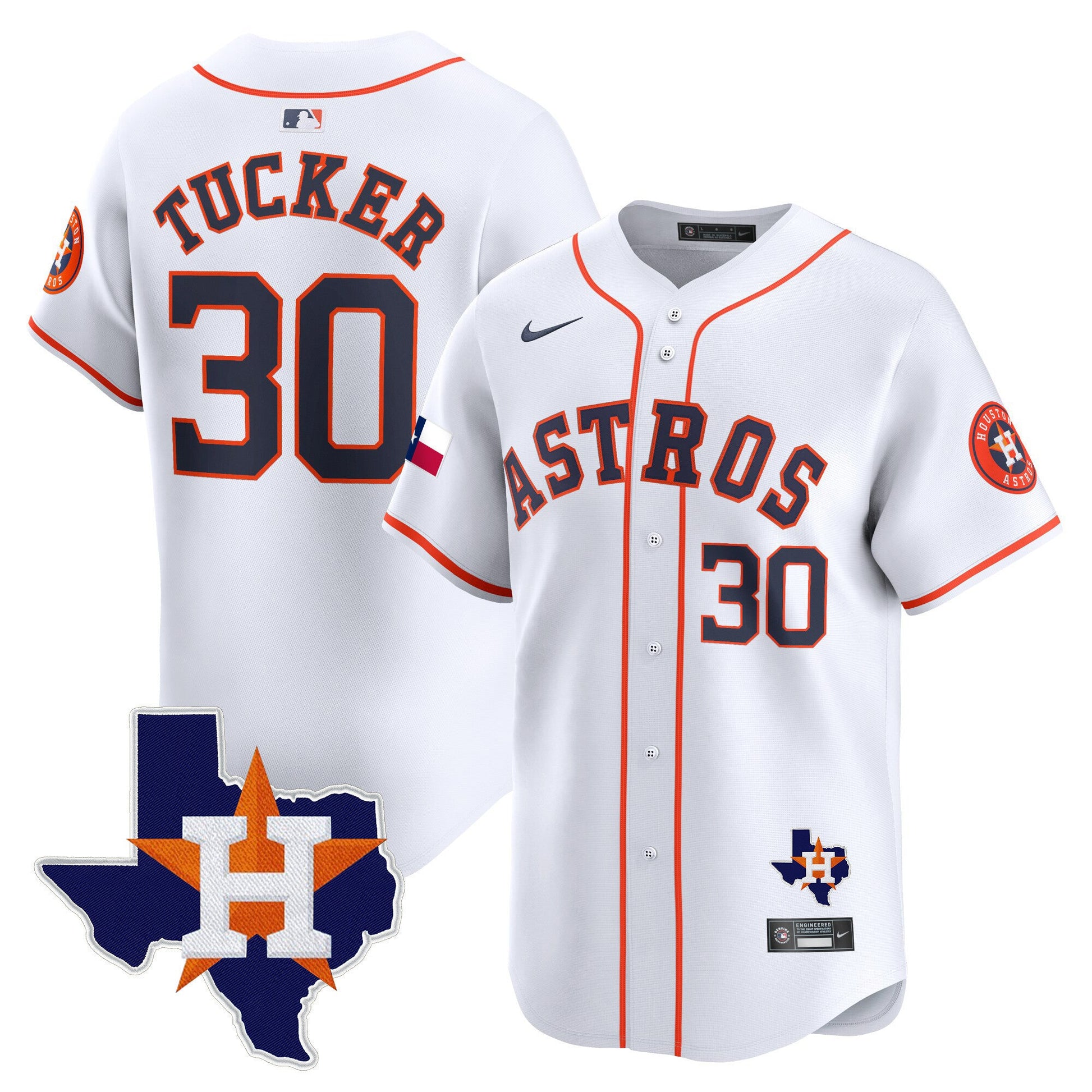 Men's Houston Astros Texas Patch Vapor Premier Limited Jersey - All Stitched