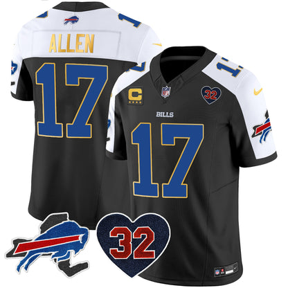 Men's Bills O.J. Simpson Patch Gold Trim Vapor Limited Jersey - All Stitched
