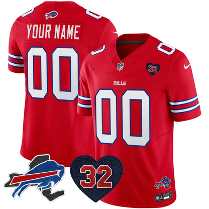 Bills O.J. Simpson Patch Gold Vapor Limited Custom Jersey - All Stitched