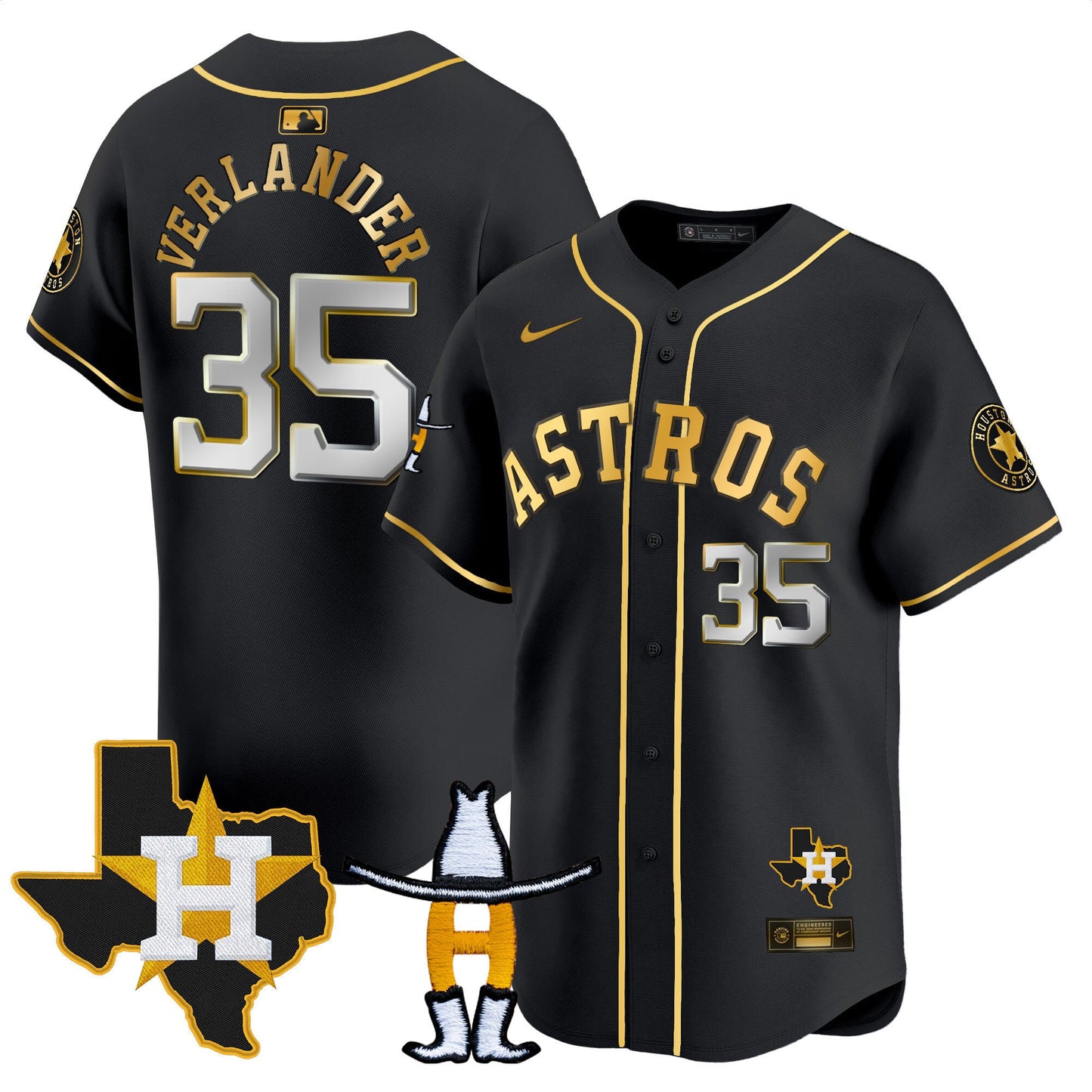 Men's Houston Astros Houston Rodeo Patch Vapor Premier Limited Jersey V2 - All Stitched