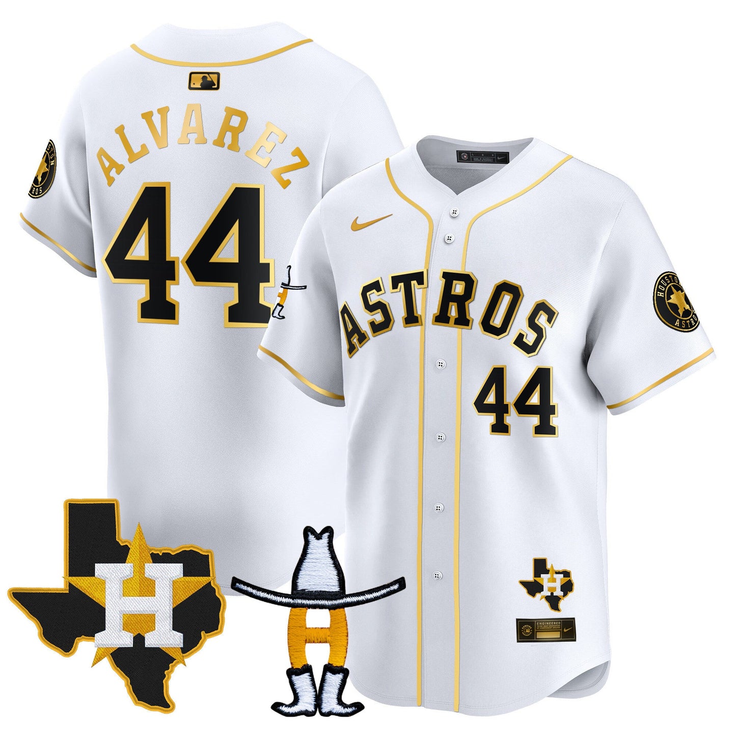 Men's Houston Astros Houston Rodeo Patch Vapor Premier Limited Jersey V2 - All Stitched