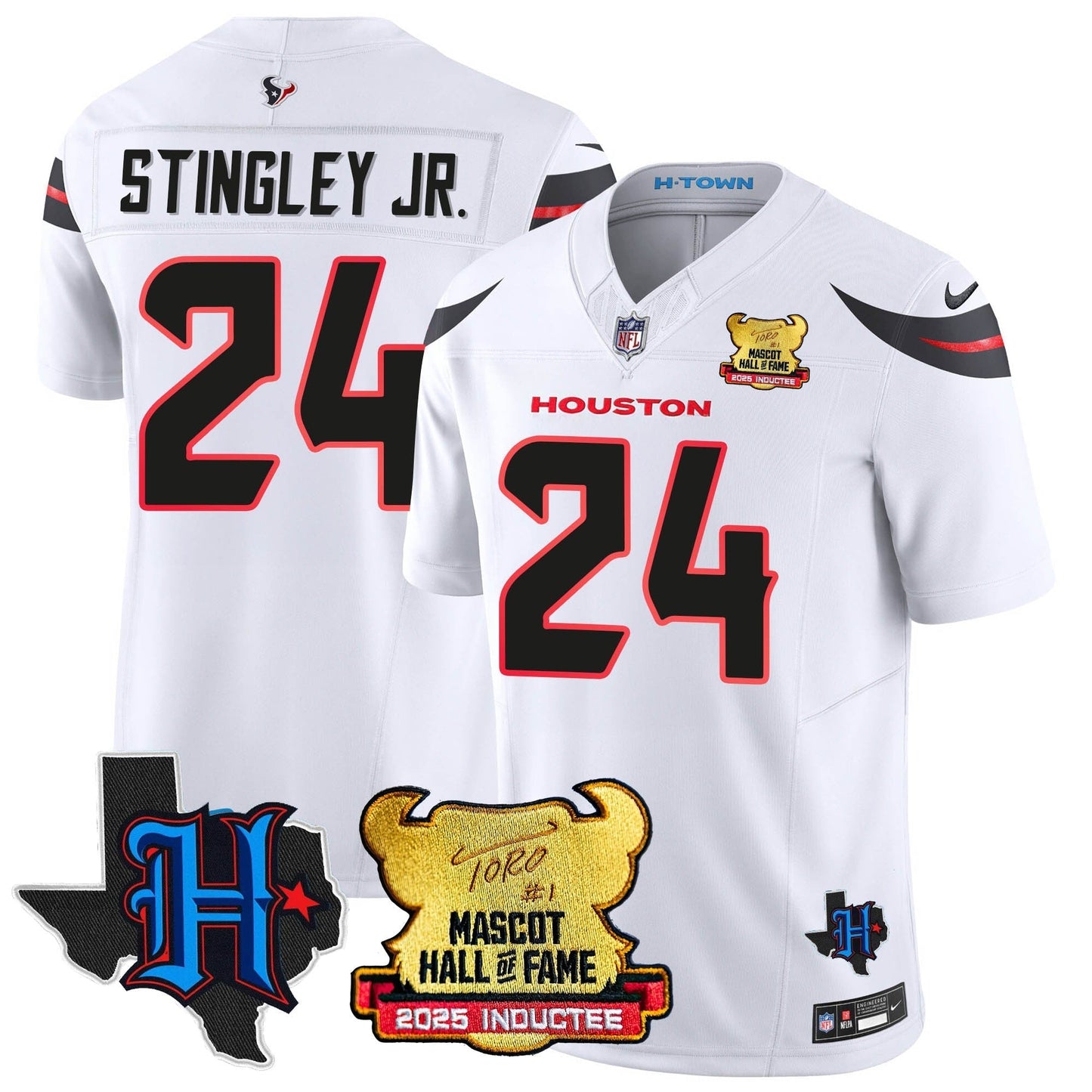 Houston Texans 2025 Mascot Hall Of Fame Jersey - All Stitched