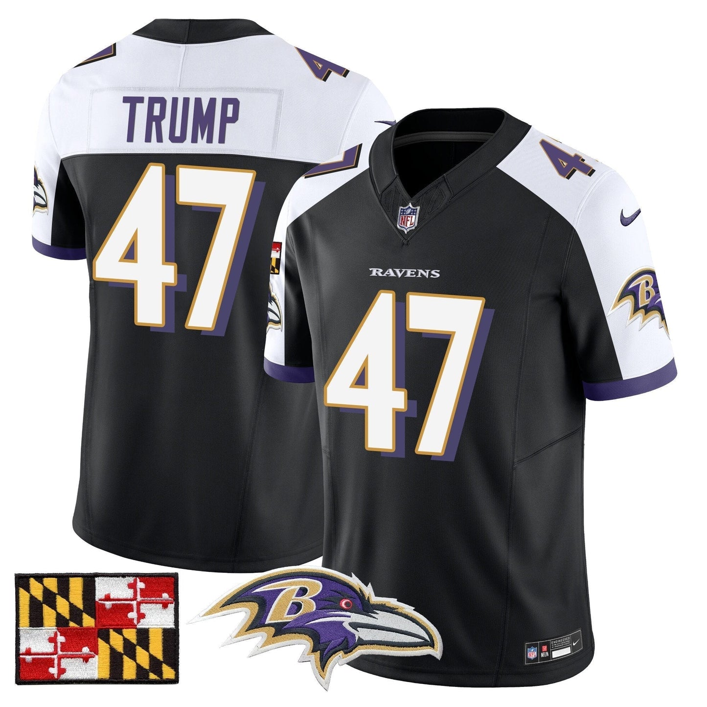BAL 2024 Maryland Flag Vapor Limited Jersey - All Stitched