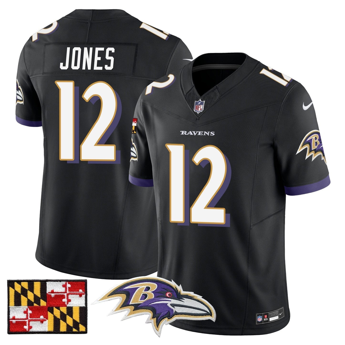 BAL 2024 Maryland Flag Vapor Limited Jersey - All Stitched