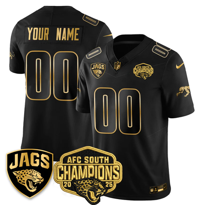 Custom DET AFC South Division Champions Vapor Limited Throwback Jersey - All Stitched