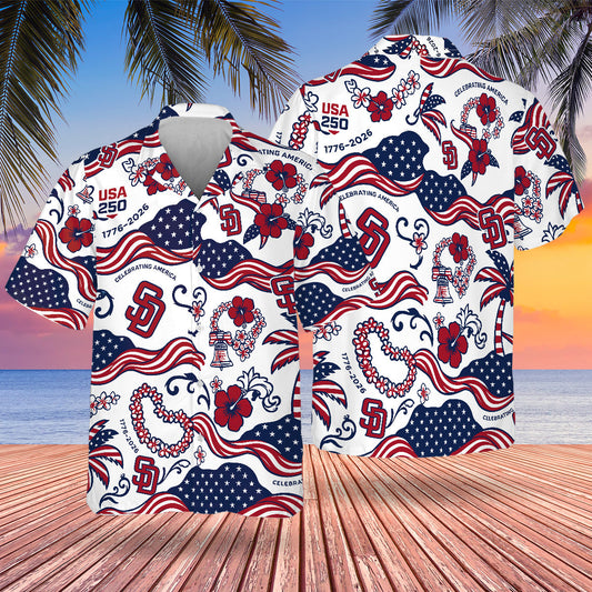 SD Special Semiquincentennial Hawaiian Design Button Shirt V3